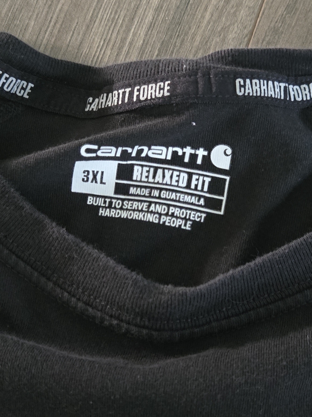 Carhartt Force Pocket T-Shirt Men's 3XL Relaxed Fit Black Short Sleeve Workwear - Picture 7 of 13